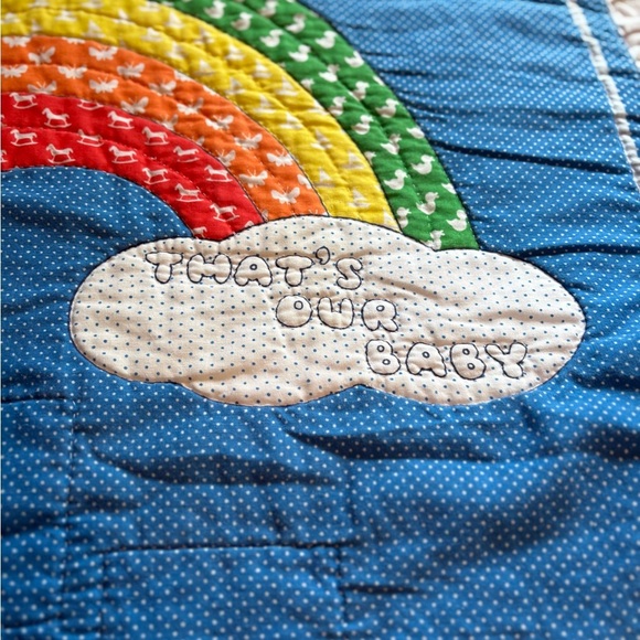 Vintage Rainbow Baby Blanket - Picture 4 of 7